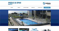 Desktop Screenshot of poolsandspaskapiti.co.nz